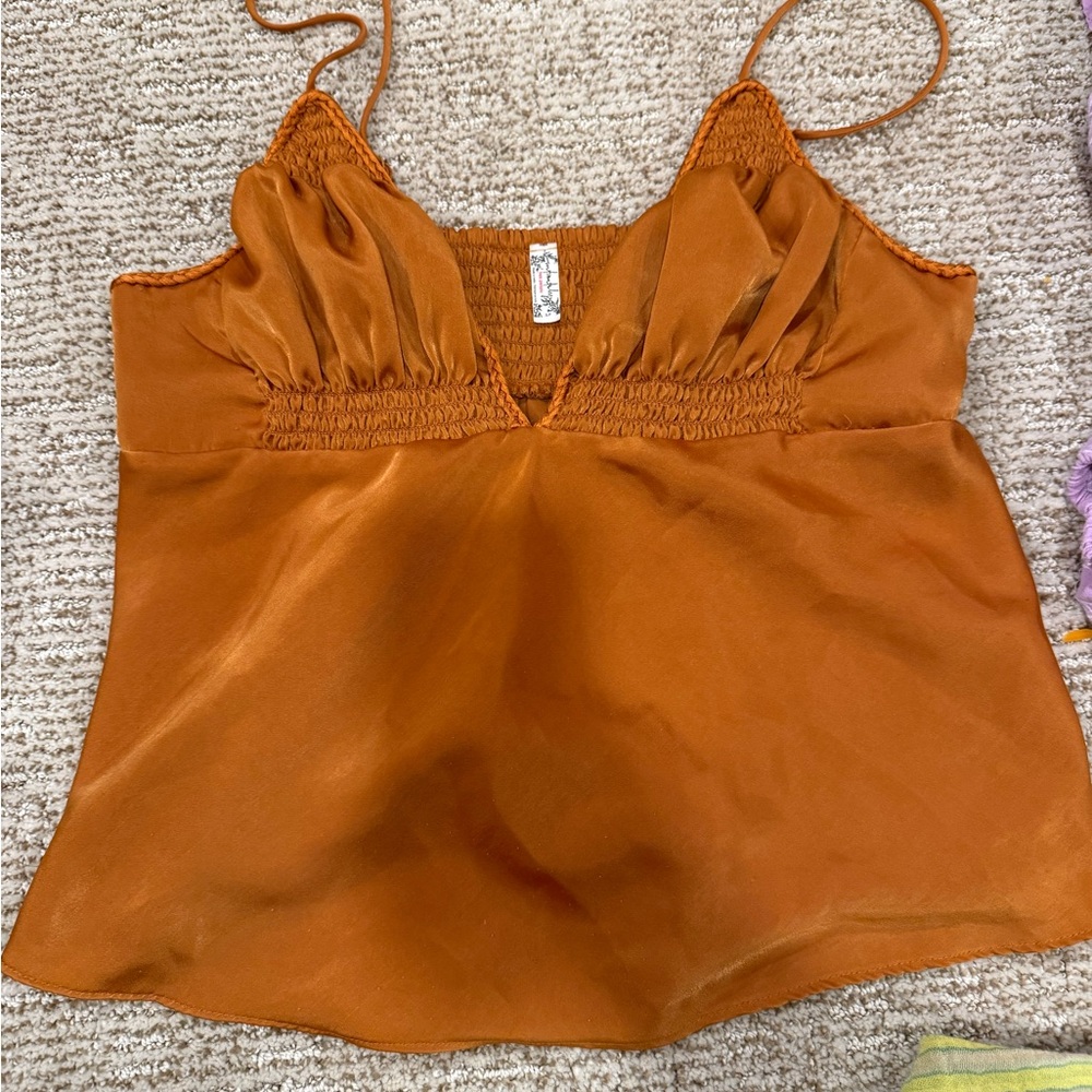 Free People Burnt Orange Tank Top